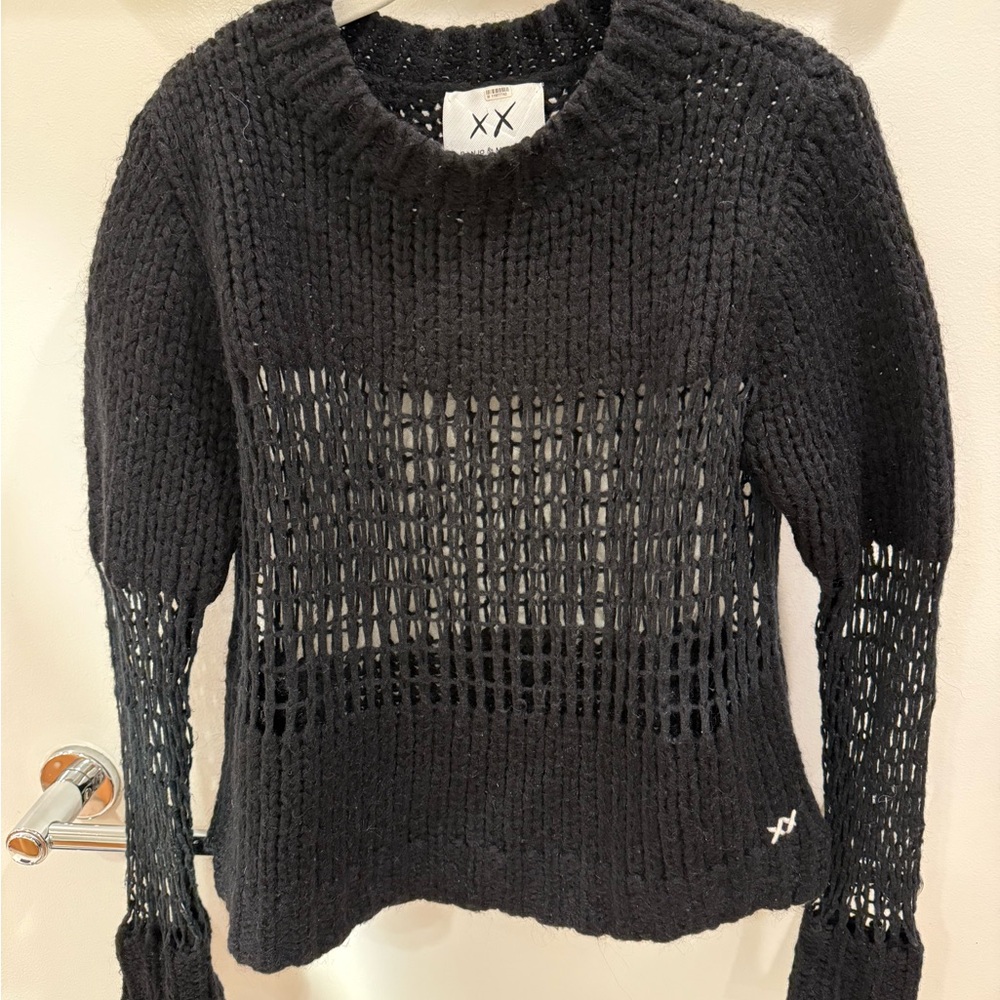 Banjo & Matilda Black Mesh Sweater